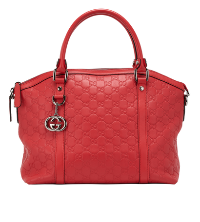 Guccissima Tote, &pound;495, Handbags, Red, Leather, Front view